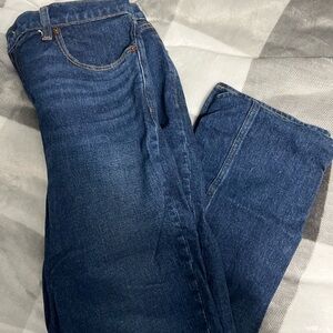 Abercrombie & Fitch Dark Blue Straight Leg Jeans Curve love 10R
